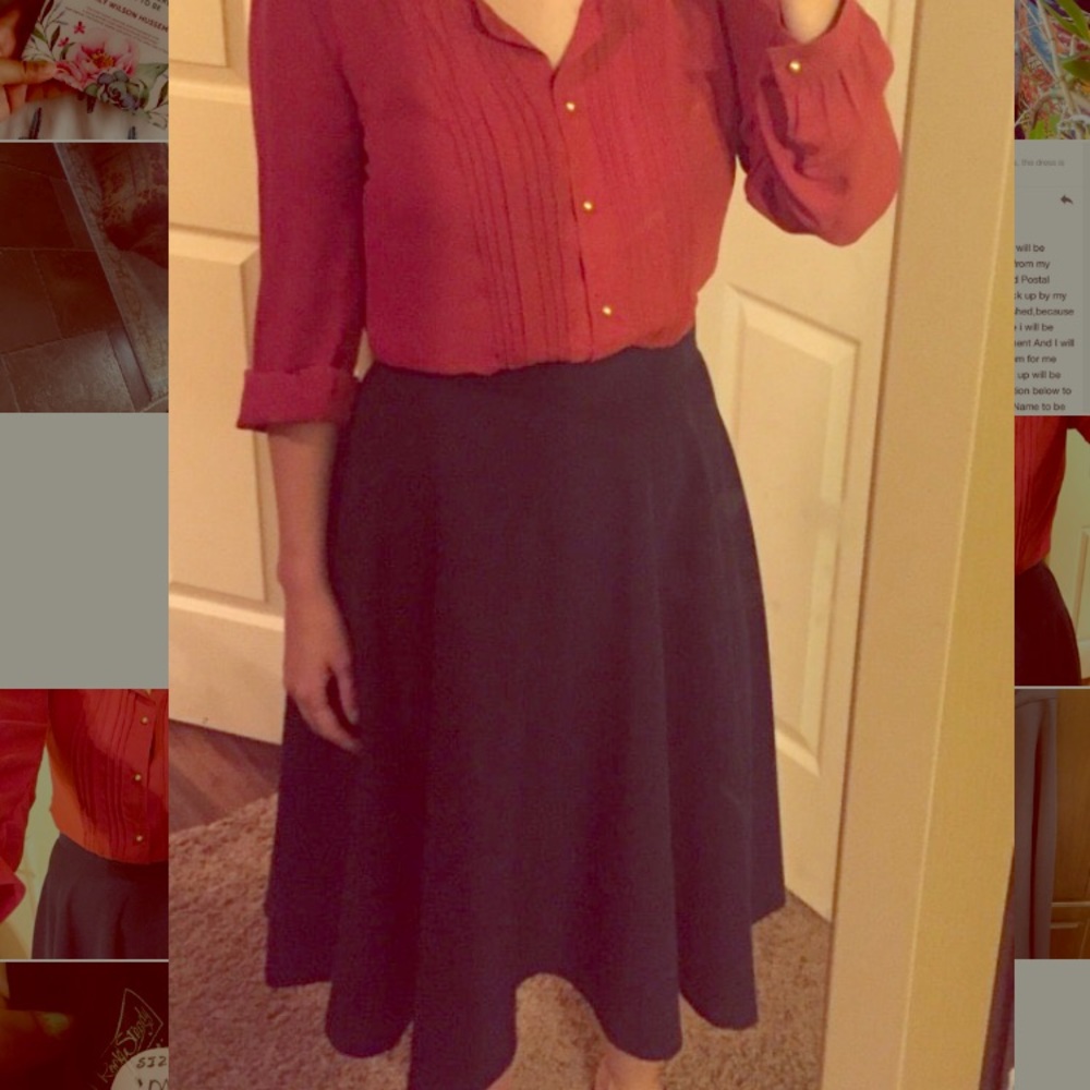 Professional Blouse with Vintage Skirt